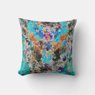 TTEQOTGCubismINV SGDRKDP BLUE Outdoor Cushion
