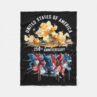 Ttle Of Yorktown Usa Years 1776-2026 250th Anniver Fleece Blanket