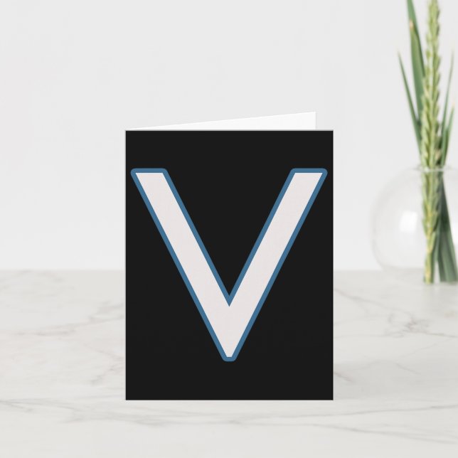 Ttlefield V Letter Games Funny Gaming Video Game A Card (Front)