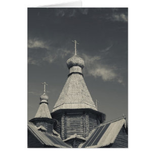 Ttraditional wooden Russian Orthodox church