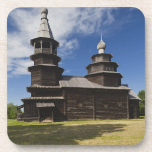 Ttraditional wooden Russian Orthodox church Coaster