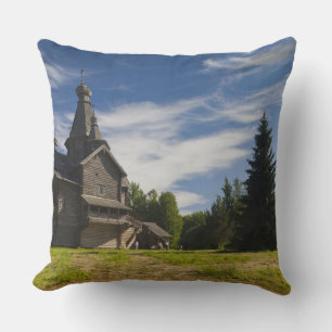 Ttraditional wooden Russian Orthodox church Cushion