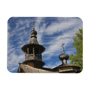 Ttraditional wooden Russian Orthodox church Magnet