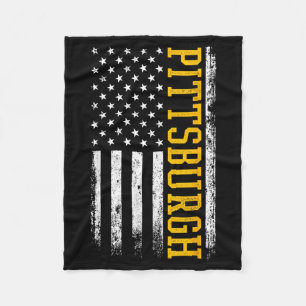 Ttsburgh Usa Flag Patriotic American From Ttsburgh Fleece Blanket