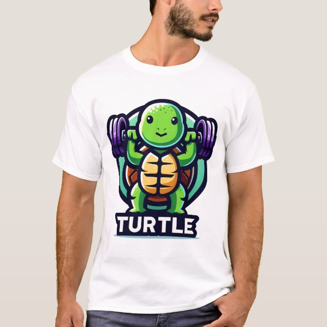 Tturtle squats funny T-Shirt (Front)
