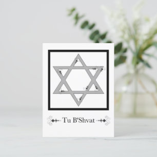 Tu B’Shvat! star of david floral elegance Postcard