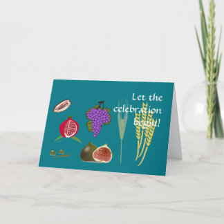 Tu Bishvat 7 Species Holiday Card