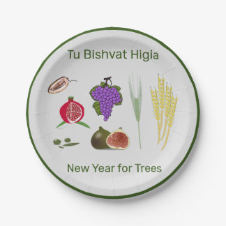 Tu Bishvat Paper Plate