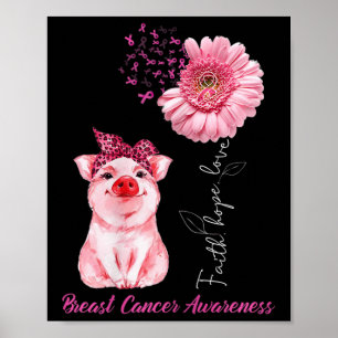 Tu Breast Cancer Awareness Costume Daisy Ribbon Pi Poster
