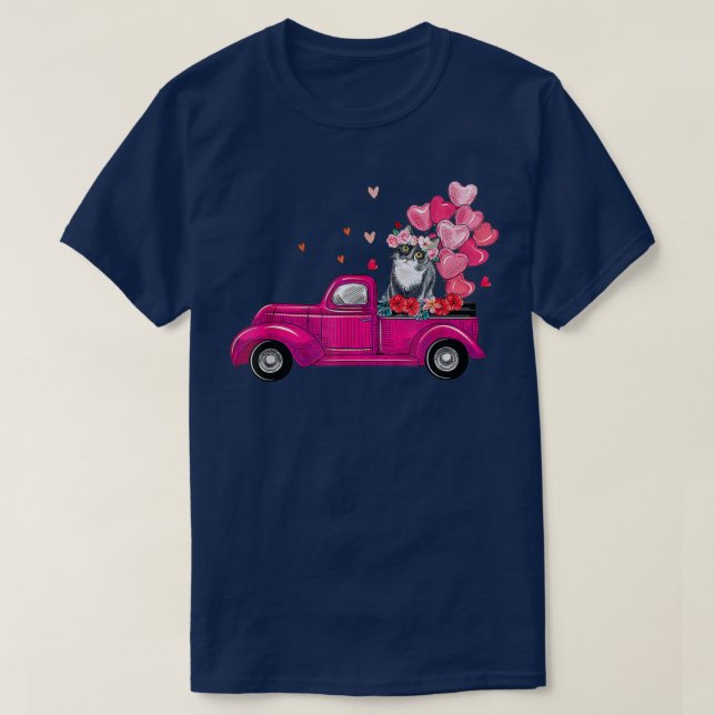 tu cute truck cat valentines day costume boy girl  T-Shirt (Design Front)