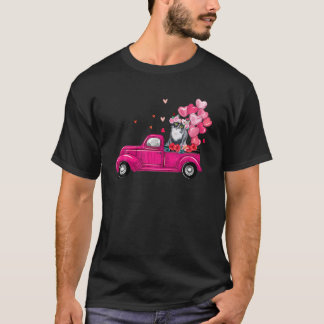 Tu Cute Truck Cat Valentines Day Costume Boy Girl  T-Shirt