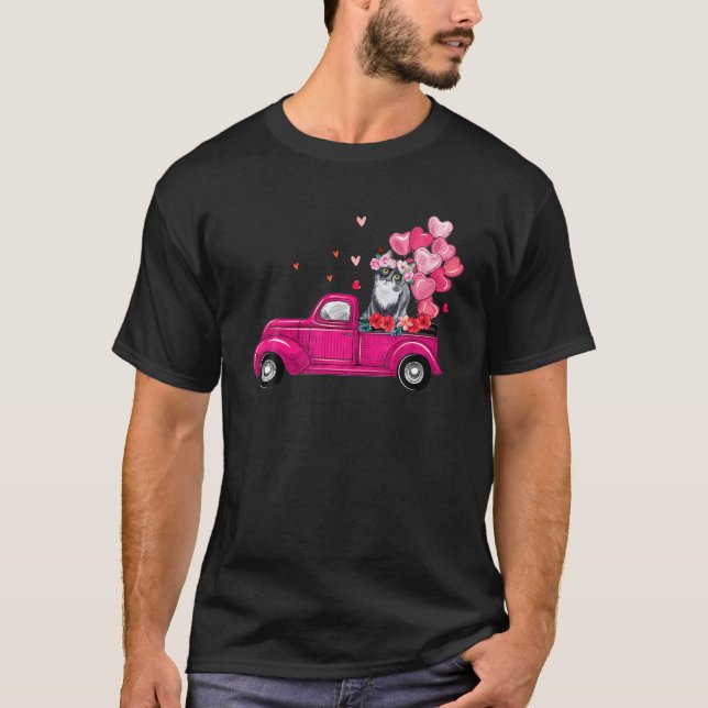 Tu Cute Truck Cat Valentines Day Costume Boy Girl  T-Shirt (Front)