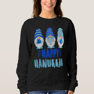 Tu Happy Hanukkah 2022 Gnome Menorah Dreidel Costu Sweatshirt