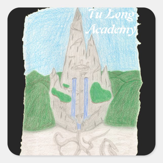 Tu Long Academy (with name english) Square Sticker (Front)
