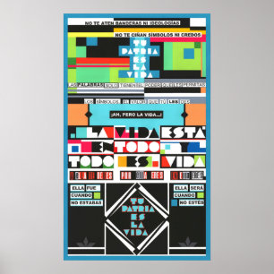 TU PATRIA ES LA VIDA Colourful Spanish Poem Poster