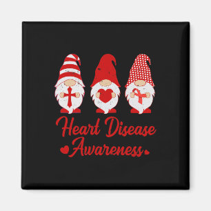 Tu Red Ribbon Gnome Heart Disease Awareness Costum Magnet