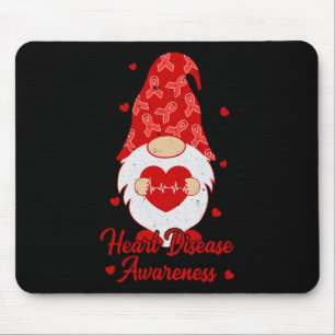 Tu Red Ribbon Gnome Heart Disease Awareness Gift S Mouse Pad