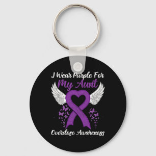 Tu Support Overdose Awareness Month Costume Aunt G Key Ring