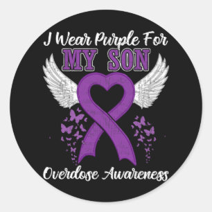 Tu Support Overdose Awareness Month Costume Son Gi Classic Round Sticker