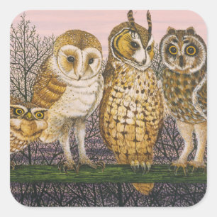 Tu-whit Tu-whooing Square Sticker