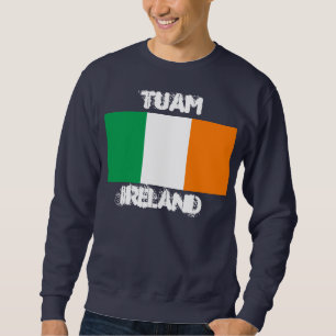 Tuam, Ireland with Irish flag Sweatshirt