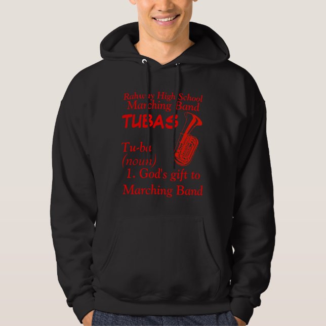 Tuba01-08, Rahway High School, Marching Band, T... Hoodie (Front)