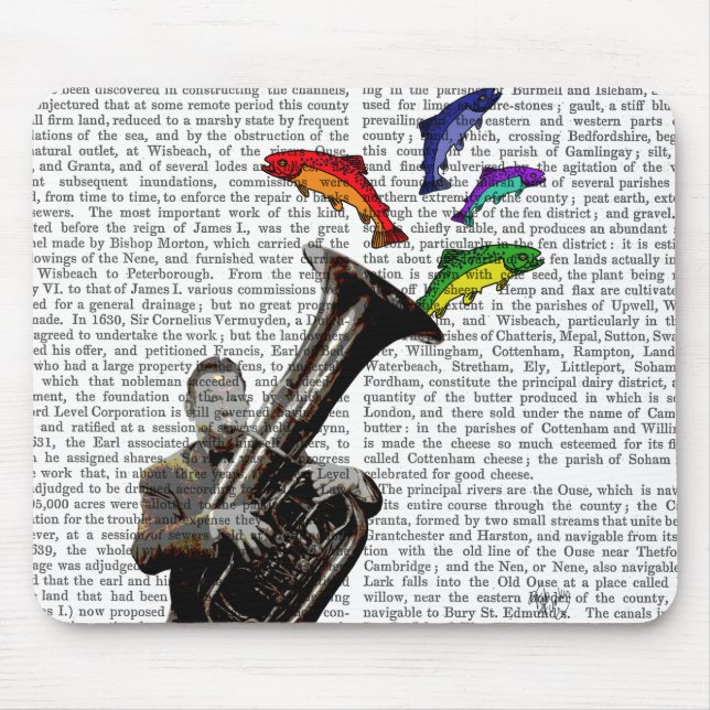 Tuba And Fish Mouse Pad (Front)