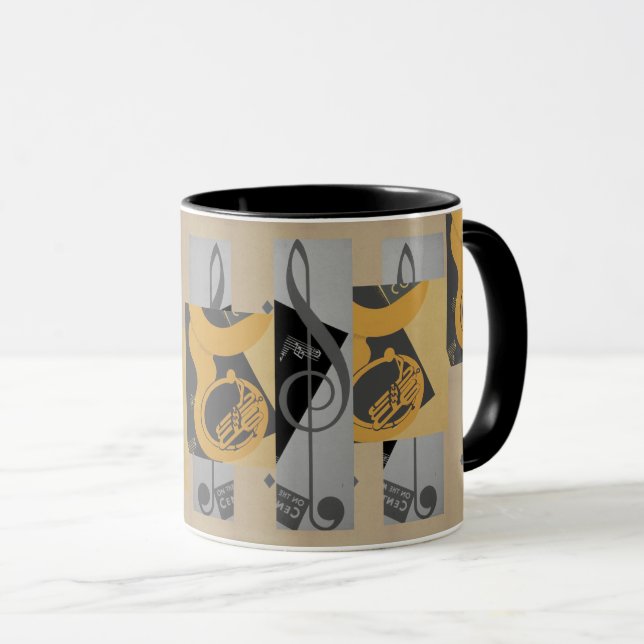 Tuba And Music Notes Mug (Front Right)