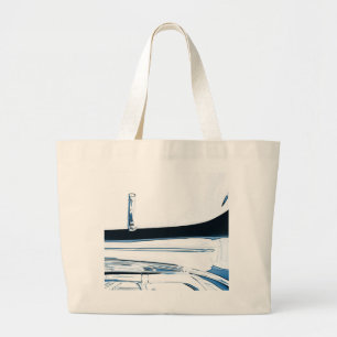 Tuba Bass horn Picture on White Large Tote Bag