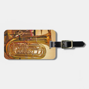 Tuba brass instrument luggage tag