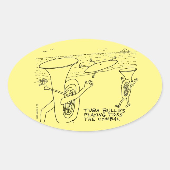 Tuba Bullies Oval Sticker (Front)