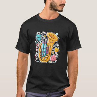 Tuba Cartoon Look Jazz Music T-Shirt