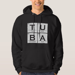 Tuba Chemistry Elements Tubist Jazz Music Tuba Pla Hoodie