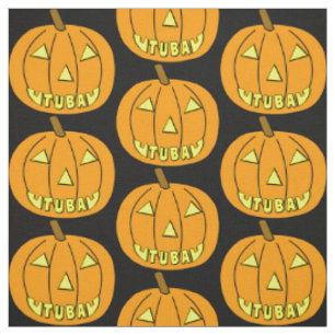 Tuba Halloween Pumpkin Fabric