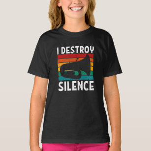 Tuba - I Destroy Silence Tuba Player T-Shirt