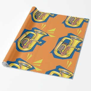 Tuba Instrument Glossy Wrapping Paper