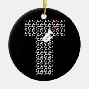 Tuba Letter T Ceramic Tree Decoration