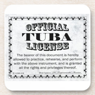 Tuba License Coaster