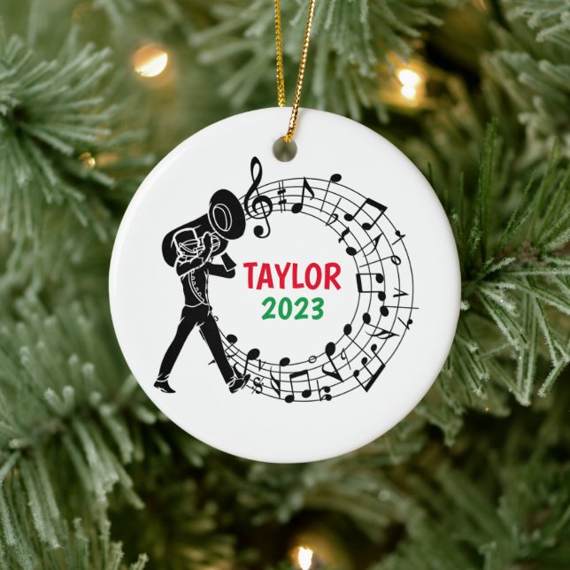 Tuba Marching Band Christmas Ornament (Tree)