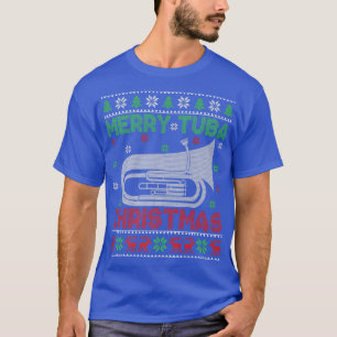 Tuba Music Lover Xmas Lighting Ugly Merry Tuba Chr T-Shirt
