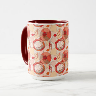 Tuba Music Note Fragments Reds Mug