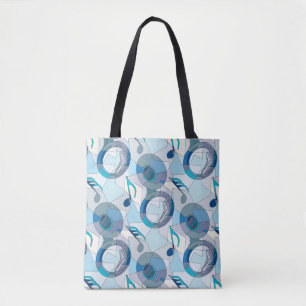 Tuba Music Note Fragments Tote Bag