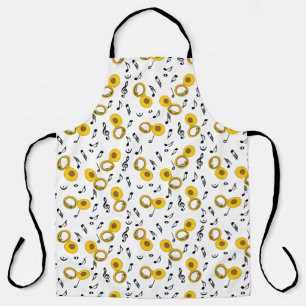 Tuba Music Notes Pattern Apron