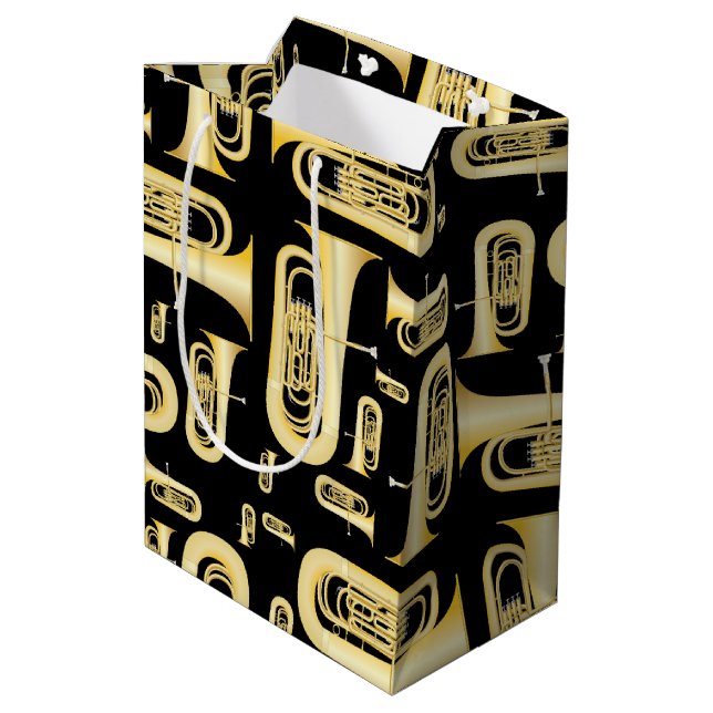 Tuba Music Teacher Medium Gift Bag (Back Angled)