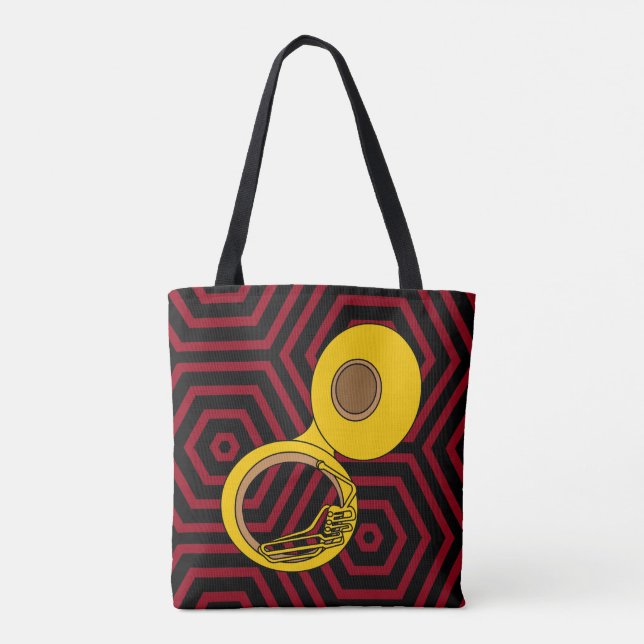 Tuba Musical Instrument Tote Bag (Back)