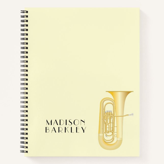 Tuba Musician Band Teacher Notebook (Front)