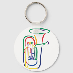 Tuba Outline Key Ring