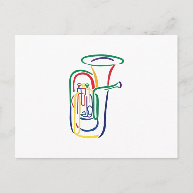 Tuba Outline Postcard (Front)