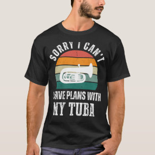 Tuba Plans Tee: Playful Bass & Musical Humour Fusi T-Shirt