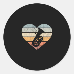 Tuba Player Tubist Loves Playing Tuba In Orchestra Classic Round Sticker